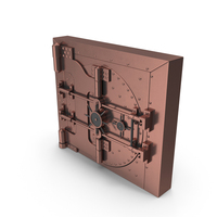 Vintage Copper Bank Vault Door PNG & PSD Images