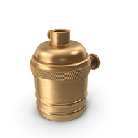 Vintage Lightbulb Socket Bronze PNG & PSD Images
