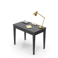 Black Desk Set PNG & PSD Images