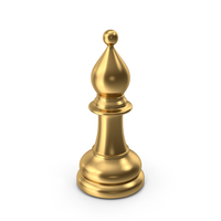 Gold Chess Bishop PNG & PSD Images