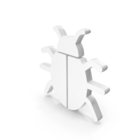 Bug Icon White PNG & PSD Images