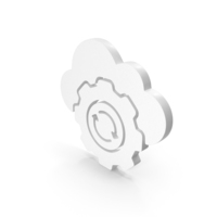 Cloud Backup Icon White PNG & PSD Images