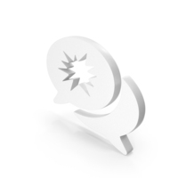 Comment Bubble Speech Icon White PNG & PSD Images