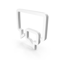 Comments Messege Icon White PNG & PSD Images