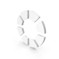 Dashed Circle Cut Icon White PNG & PSD Images