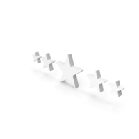 Five Star Rating Icon White PNG & PSD Images