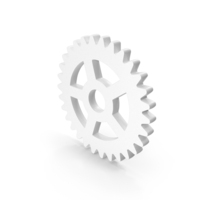 Gear Symbol White PNG & PSD Images