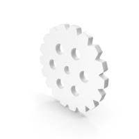 Gear Symbol White PNG & PSD Images