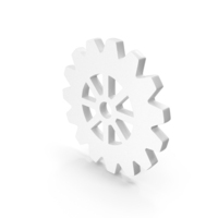 Gear Symbol White PNG & PSD Images
