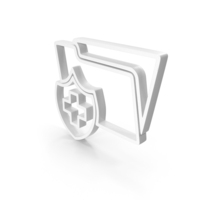 Medical Health Record Folder Icon White PNG & PSD Images
