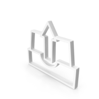 Out Line Paper Outlet From Printer Icon White PNG & PSD Images