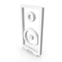Out Line Speaker Icon White PNG & PSD Images