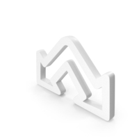 Out Line Split Arrow Icon White PNG & PSD Images