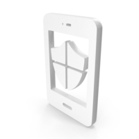 Device Safety Protection Icon White PNG & PSD Images