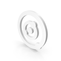 Target With Four Holes Icon White PNG & PSD Images