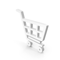 Shopping Trolly Icon White PNG & PSD Images