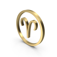 Aries Gold Icon PNG & PSD Images