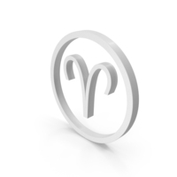 Aries White Icon PNG & PSD Images