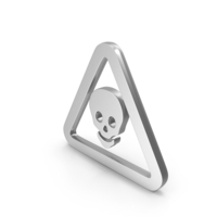 Skull Danger Sign In Triangle PNG & PSD Images