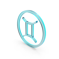 Glass Gemini Sign PNG & PSD Images