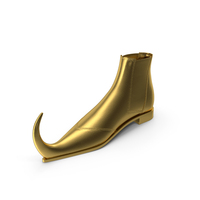 Witch Boot Right Gold PNG & PSD Images