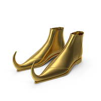 Witch Boots Gold PNG & PSD Images