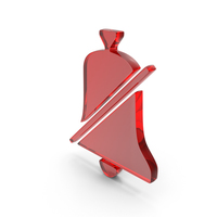 Mute Bell Notification Icon Glass PNG & PSD Images