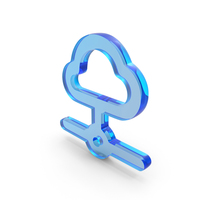 Cloud Data Connection Icon Glass PNG & PSD Images