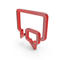 Comments Messege Icon Glass PNG & PSD Images