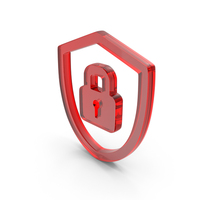 Cyber Security Shield Icon Glass PNG & PSD Images