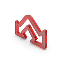 Out Line Split Arrow Icon Glass PNG & PSD Images