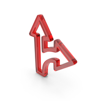Out Line Two Way Direction Icon Glass PNG & PSD Images