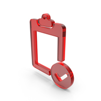 Verified Document Pad Icon Glass PNG & PSD Images