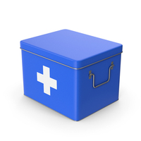 Blue First Aid Tin PNG & PSD Images