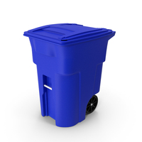Garbage Can Blue Clean PNG & PSD Images