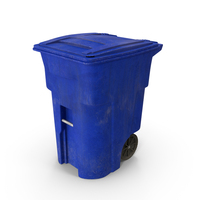 Garbage Can Blue Dirty PNG & PSD Images