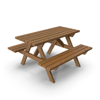 Picnic Table Rustic Oak PNG & PSD Images