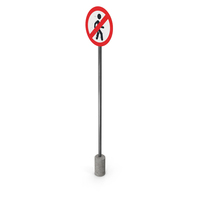 No Pedestrian Sign PNG & PSD Images