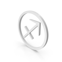 Sagittarius White Icon PNG & PSD Images
