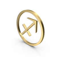 Sagittarius Golden Icon PNG & PSD Images