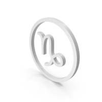 Capricorn White Icon PNG & PSD Images