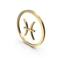 Pisces Golden Icon PNG & PSD Images