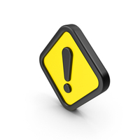 Warning Exclamation Mark Diamond Sign PNG & PSD Images