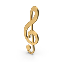 Gold Treble Clef PNG & PSD Images