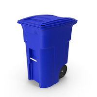 Blue Clean Garbage Can PNG & PSD Images