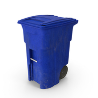 Garbage Can Blue Dirty PNG & PSD Images