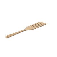 Wooden Kitchen Slotted Spatula PNG & PSD Images