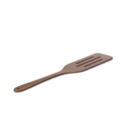 Kitchen Slotted Spatula Dark Wood PNG & PSD Images
