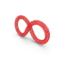 Red Infinity Shape PNG & PSD Images