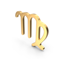 Gold Virgo Sign PNG & PSD Images